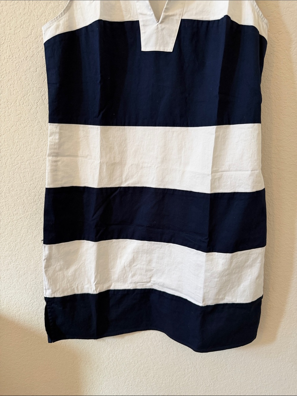 STS Sail to Sable Classic Navy Stripe Sleeveless shift Tunic Dress S Nautical - Picture 7 of 12